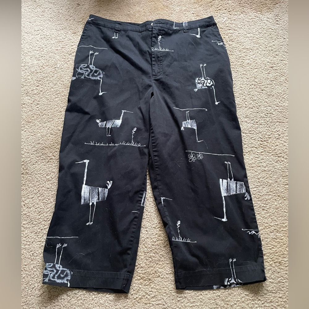 Chico's Black and White Patterned Pants